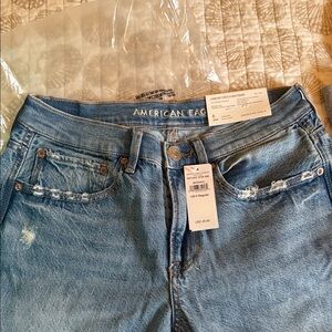 American Eagle Outfitters Women's Light Blue High Rise Jeans
